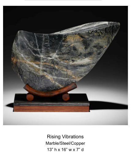 Rising Vibrations Marble/Steel/Copper 13” h x 16” w x 7” d