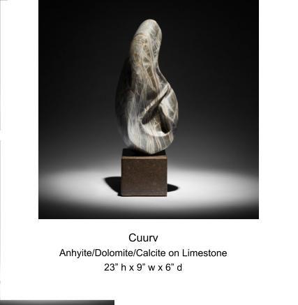Cuurv Anhyite/Dolomite/Calcite on Limestone 23” h x 9” w x 6” d