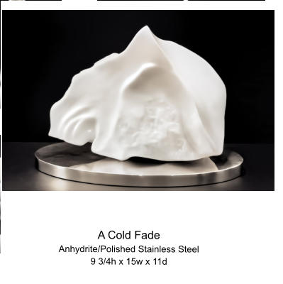 A Cold Fade Anhydrite/Polished Stainless Steel 9 3/4h x 15w x 11d